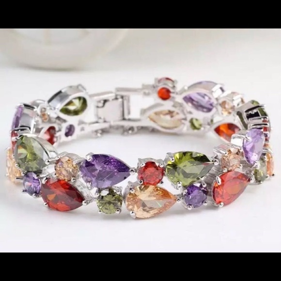 Swarovski Jewelry - Multicolor Swarovski bracelet rhodium plated
